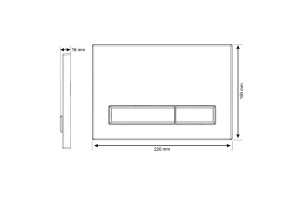 Кнопка смыва Cersanit Blick белая - 2