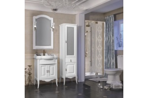 Зеркало с полкой Opadiris Лоренцо 60 белый матовый - 3