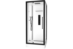 Душевая кабина Black&White Galaxy 90х90 черная с гидромассажем