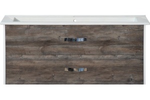 Тумба для комплекта Misty Норд 105 подвесная, белая, сосна пасаден