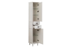 Шкаф-пенал Aquanet Тесса Декапе 35 жасмин, серебро - 2