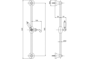Душевой гарнитур Cezares Vintage SD 03/24 Sw - 2