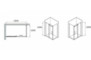 Душевой уголок RGW Tornado TO-44-1B 150х100 профиль черный стекло прозрачное - 3