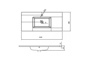Раковина - столешница Armadi Art NeoAr 140 белый - 2