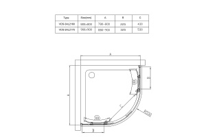 Душевой уголок Vincea Alpha 80х80 хром стекло прозрачное - 3