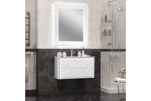 Зеркало с подсветкой Opadiris Луиджи 90 белый матовый - 2