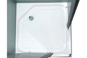 Душевая кабина Parly Frost FQ811 80x215, с поддоном, профиль сатин, стекло матовое - 2