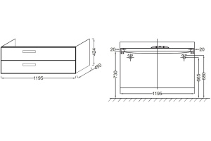 Тумба для комплекта Jacob Delafon Rythmik EB1305-E10 - 3