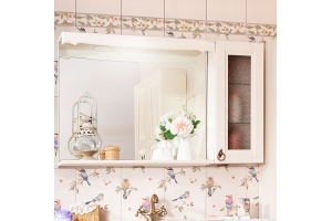 Зеркало-шкаф Бриклаер Кантри 115 бежевый дуб