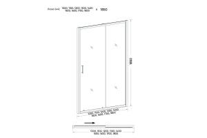 Душевое ограждение  VN46B-110-01-19C1 - 2