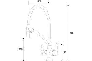 Смеситель Zorg Sanitary ZR 347-6 YF для кухонной мойки - 2