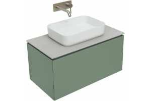 Тумба под раковину Allen Brau Infinity 85 серо - зеленый матовый