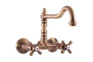 MK102.5/28SM MORAVA RETRO - смеситель кухонный настенный, ЦВЕТ БРОНЗА