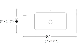 Раковина - столешница Armadi Art Vallessi 80 белый - 2