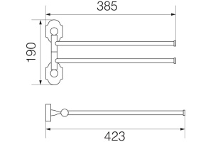 Полотенцедержатель Veragio Stanford VR.STD-7724.CR хром - 2