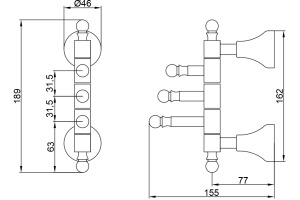 Полотенцедержатель Veragio Gialetta VR.GIL-6435.DO золото - 2