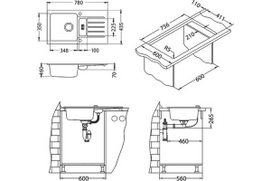 Мойка кухонная Alveus Niagara Granital 70 arctic - 3