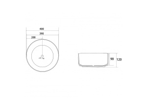 Накладная раковина Abber Bequem 40 золото - 3
