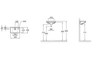 Рукомойник Jacob Delafon Odeon Up E4799G 40 см - 2
