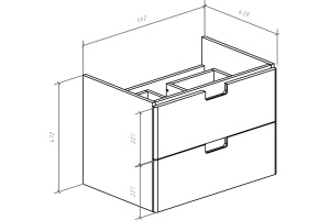 Тумба для комплекта Bellezza Пегас 70 подвесная, белая - 2