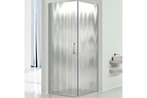 Душевой уголок Vincea Orta 90х90 хром стекло рифленое левый