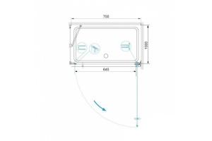 Душевой уголок RGW Hotel HO-045 70х100 профиль хром стекло прозрачное - 3