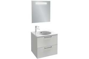 Тумба для комплекта Jacob Delafon Odeon Rive Gauche 60 белая, 2 ящика, ручки черные - 2