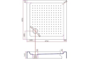 Поддон для душа Cezares Tray квадратный 85, акриловый - 3