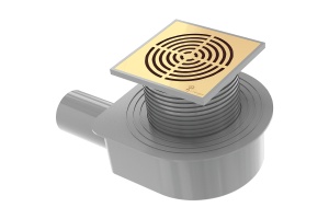 Душевой трап Armadi Art Smart Design 15х15 с решеткой золото