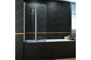 Шторка для ванны EXCELLENT AXEL 2-х секц. 80 см. (левая)