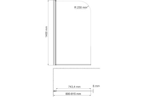 Шторка на ванну Wasserkraft Leine 35P01-80W - 3