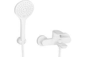 Смеситель Wasserkraft Mindel 8501 для ванны с душем, белый матовый