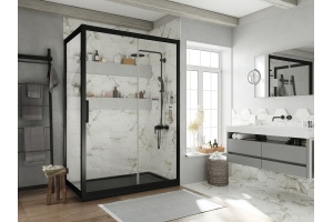 Душевой уголок STWORKI Эстерсунд DE019R80120200BLK 120x80 см профиль черный матовый - 2