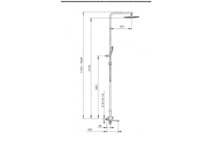 Душевая стойка Gappo оружейная сталь - 2