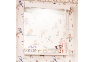 Зеркало-шкаф Бриклаер Кантри 105 бежевый дуб - 3