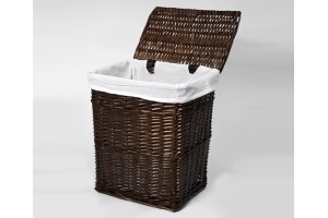 Корзина для белья Wasserkraft Isar WB-130-M темно-коричневая, средняя - 3