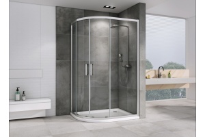 Душевой уголок ABBER Schwarzer Diamant 110х80 хром (AG01118) - 2