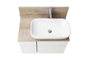 Столешница под раковину Aquaton Мишель ЛДСП 80 светлое дерево - 3