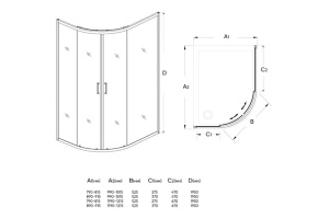 Душевой уголок Veconi Rovigo 120х80, хром (RV03-12080A-01-19C1) - 2