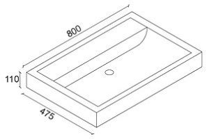 Тумба с раковиной Misty Венера 80 белая глянцевая - 3