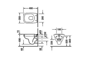 Чаша для унитаза подвесного Duravit D-Code 22110900002 - 3