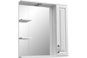 Зеркало-шкаф Stella Polar Кармела 75 R с подсветкой белый