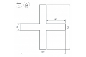 Коннектор X-образный Arlight SL-Line-6070 030143 - 3