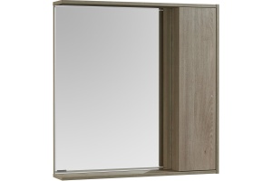 Зеркало-шкаф Aquaton Стоун 80 R с подсветкой светлое дерево