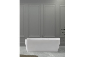 Ванна из искусственного камня ABBER Stein AS9616 белая матовая - 3