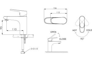 Смеситель Bravat Pure F1105161C для раковины - 3