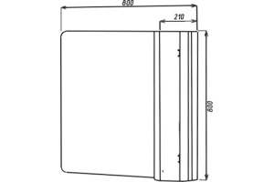 Зеркало-шкаф Bellezza Олимпия 80 R орех - 3