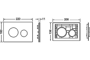 Кнопка смыва Tece Loop кнопка белая антибактериальная, стекло на выбор (9240664) - 3