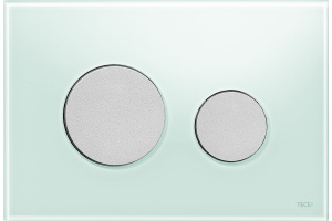 Кнопка смыва TECE Loop 9240652 зеленое стекло, кнопка хром матовый