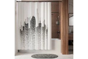 Штора для ванной Wasserkraft Ammer 180х200 рисунок белый  - 2